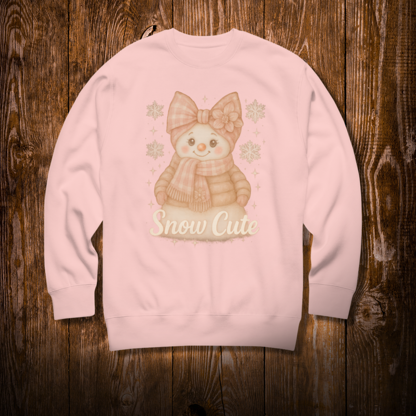 Snow Cute Blush Winter Sweatshirt
