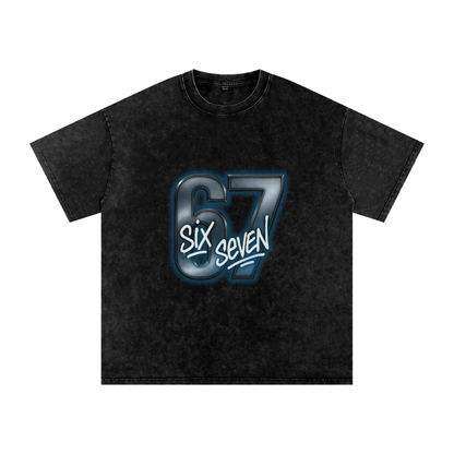 Snow Washed Oversized Cotton T-Shirt