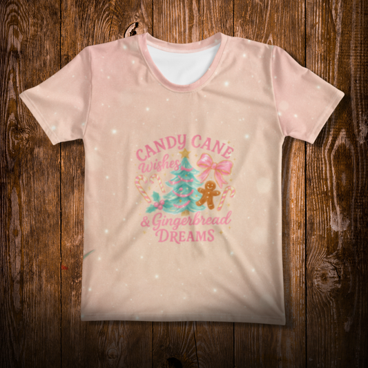 Candy Cane Wishes & Gingerbread Dreams Women’s T-Shirt