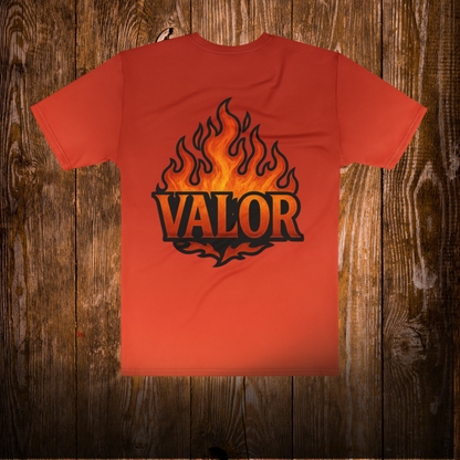 🔥 Flame Valor Gamer Tee – Recycled Unisex Sports Tee