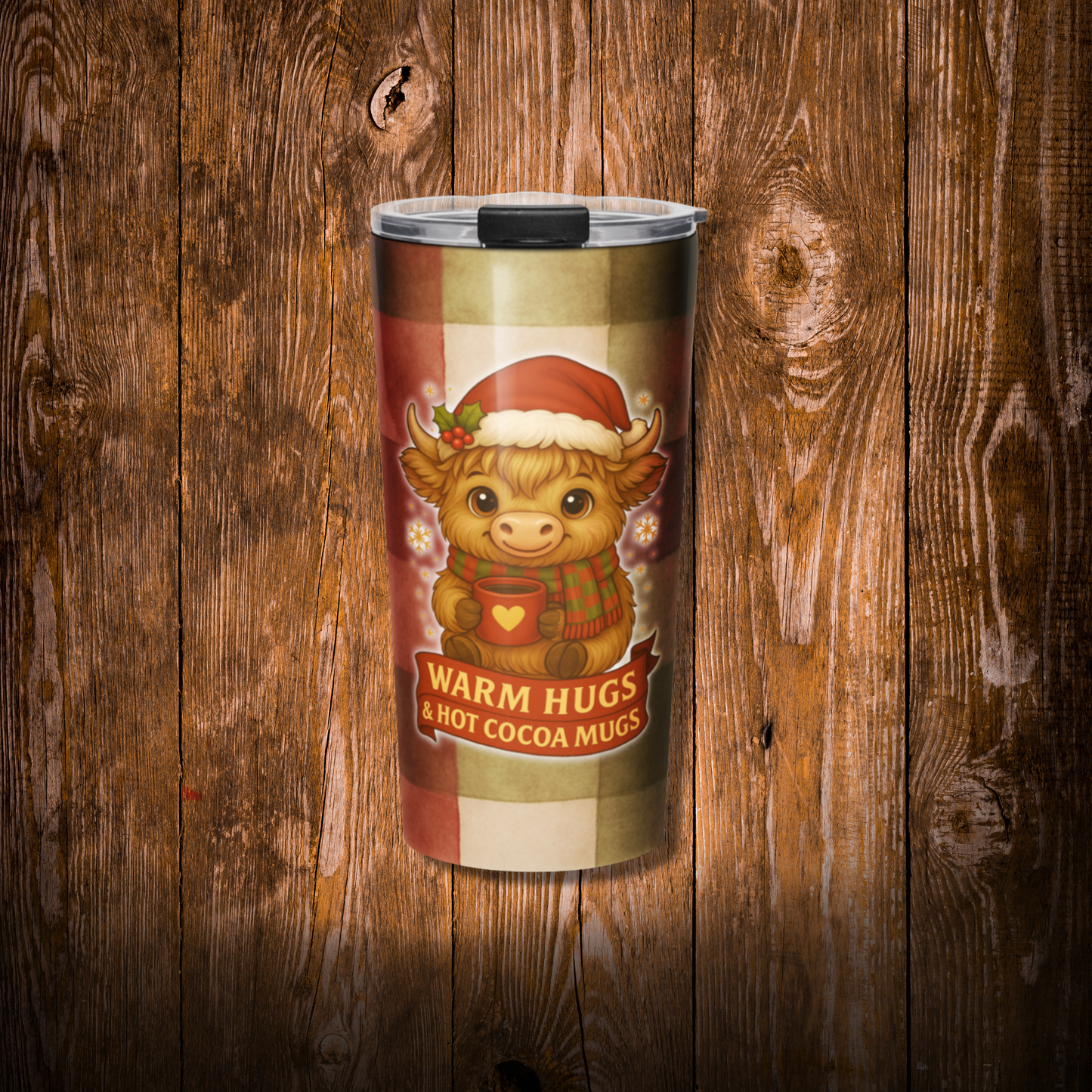 Warm Hugs & Hot Cocoa Mugs Holiday Tumbler